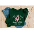 thumbnail image 1 of Candy Cane Cutie Christmas Sweatshirt, Embroidered Bow Social Club Est 1965 Sweater, Womens Holiday Crewneck Sweatshirt, Gift for Christmas, 1 of 5