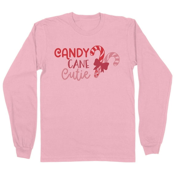 Candy Cane Cutie Long Sleeve Shirt Unisex 2X-Large Pink