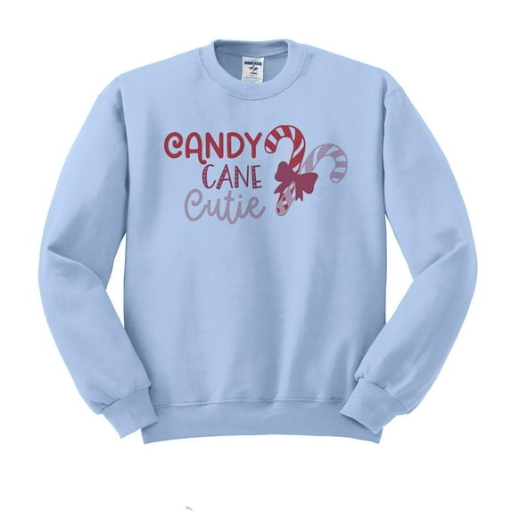 Candy Cane Cutie Sweatshirt Unisex Large Light Blue