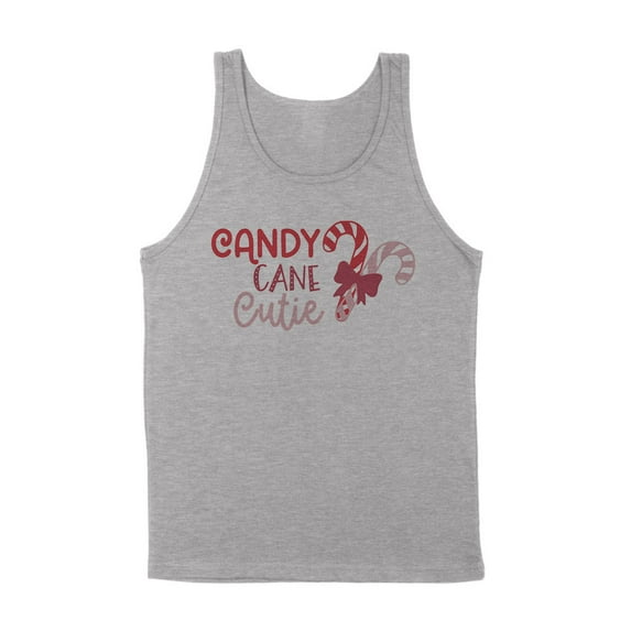 Candy Cane Cutie Tank Top Unisex X-Large Grey