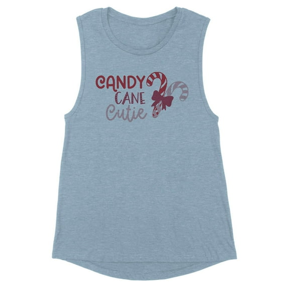 Candy Cane Cutie Women's Muscle Tank Medium Stonewash Denim