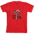 thumbnail image 1 of Candy Cane Cutie Youth Red Crew Neck Short Sleeve Tee-Medium, 1 of 2