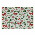 thumbnail image 1 of Candy Cane Cutting Board, Holly Berry Mistletoe Traditional Red and White Patterned Sugary Food on Sticks, Decorative Tempered Glass Cutting and Serving Board, Small Size, Multicolor, by Ambesonne, 1 of 5