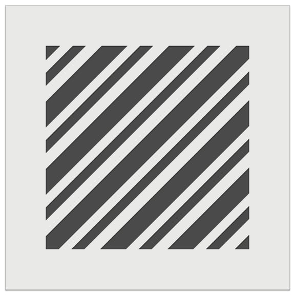 Candy Cane Diagonal Stripes Christmas DIY Cookie Wall Craft Stencil - 4.5 Inch