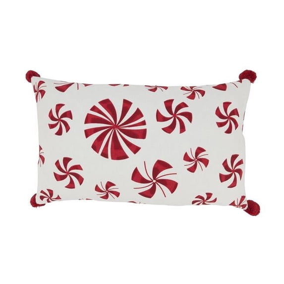 Candy Cane Dreams Peppermints Throw Pillow Cover