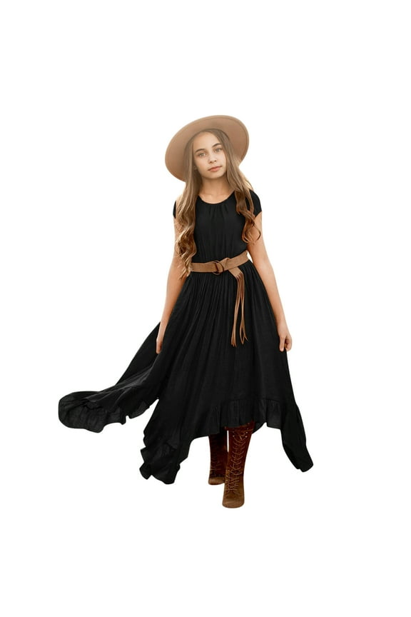 Candy Cane Dress Dress Kids 10-12 Irregular Party Little Girls Dresses 712Y Dresses Short Retro Solid Vintage Kids Dress Clothes Swing Sleeve Rockabilly Pageant Theme Wear Dresses for School Dance