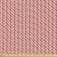 thumbnail image 1 of Ambesonne Candy Cane Fabric by the Yard Upholstery, Red Christmas Sweets, 3 Yards, Red Cream, 1 of 4