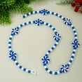 thumbnail image 1 of Candy Cane Garland,Christmas Tree Candy Garland,Christmas Decorations Hanging Peppermint Garland for Meeting Wreaths Home Fireplace Ornaments(Blue), 1 of 8