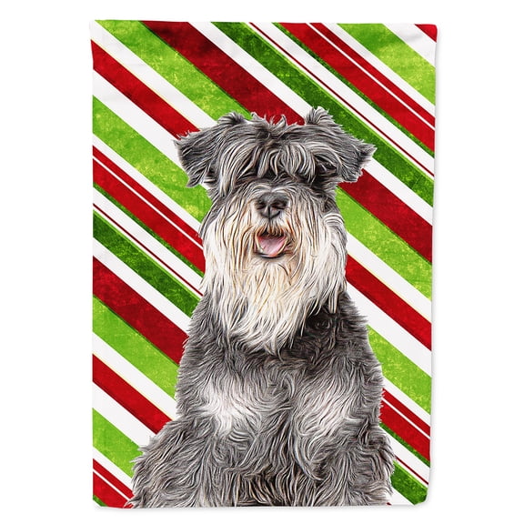 Candy Cane Holiday Christmas Schnauzer Garden Flag