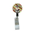 thumbnail image 1 of Candy Cane Holiday Christmas Schnauzer Retractable Badge Reel, 1 of 1