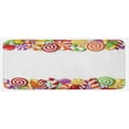 thumbnail image 1 of Candy Cane Kitchen Mat, Fun Framework with Colorful Cartoon Snacks Holiday Celebration, Plush Decorative Kitchen Mat with Non Slip Backing, 47" X 19", Multicolor, by Ambesonne, 1 of 1