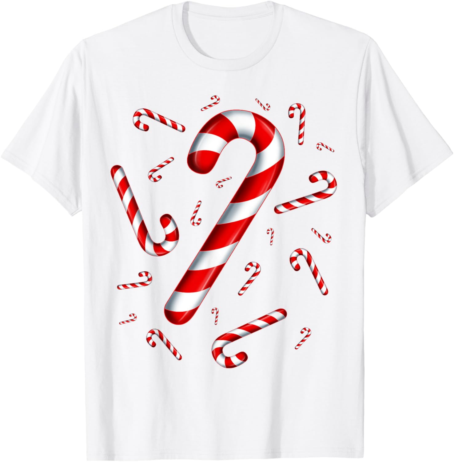 Candy Cane Merry and Bright Red and White Candy Costume T-Shirt ...