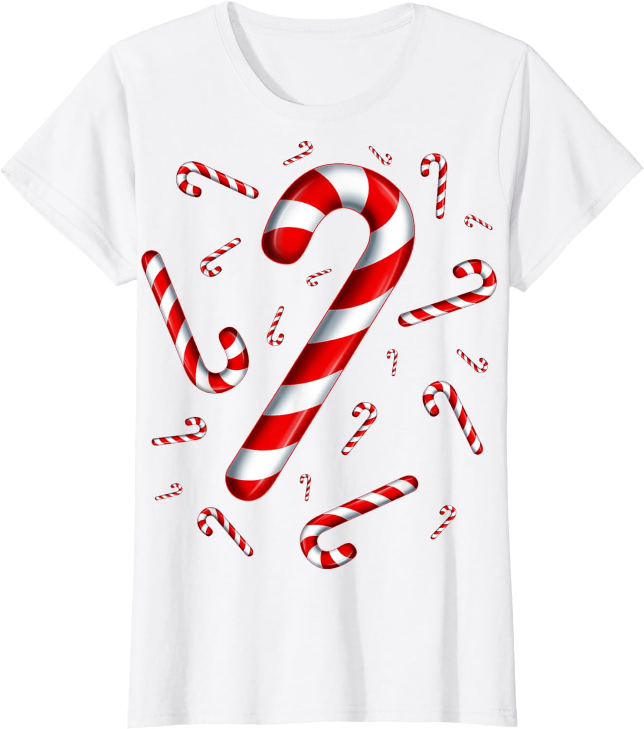 Candy Cane Merry and Bright Red and White Candy Costume T-Shirt ...