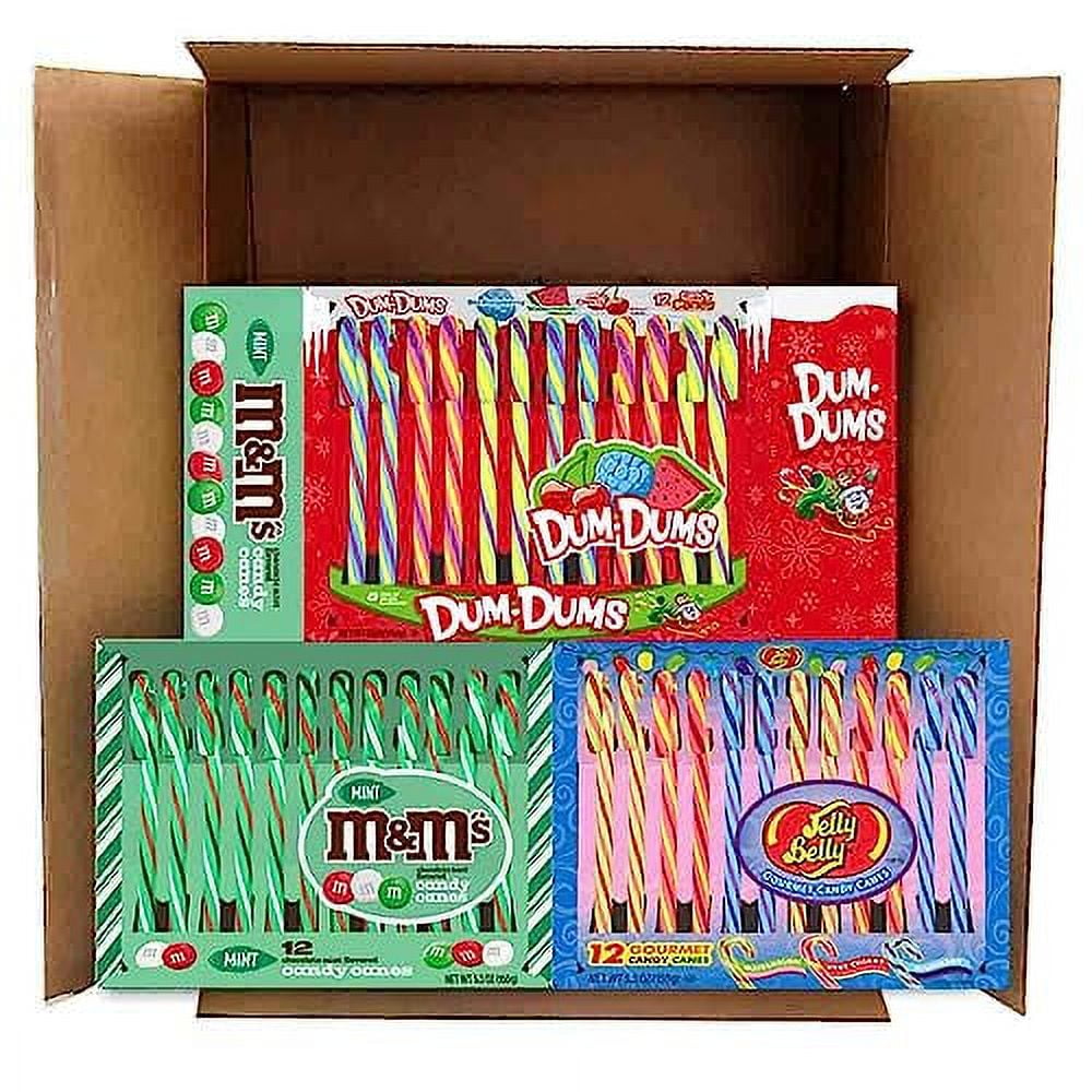 Candy Cane Pack M&Ms, Dum Dums, Jelly Belly 144 Count