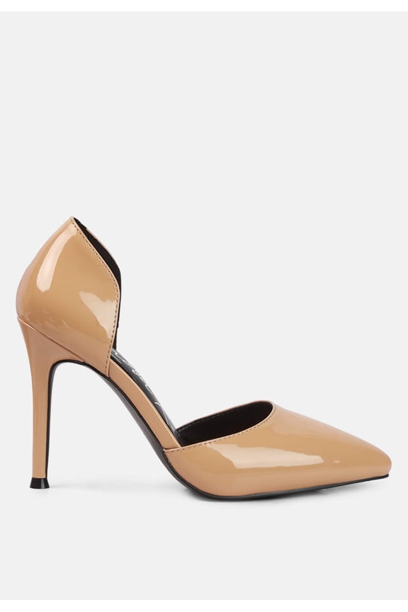 Candy Cane Patent Faux Leather High Heel Pumps