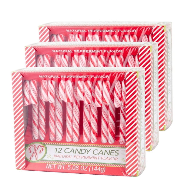 Candy Cane Peppermint Flavored 12 Pieces in Each Box Net 5.08 Oz