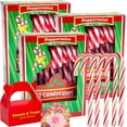 thumbnail image 1 of Candy Cane Peppermint Flavored | Red & White Stripes Individually Wrapped | Creative Idea Booklet & Muchai Treat Box Included (3 Boxes (12ct) 36 Total Candy Canes), 1 of 1