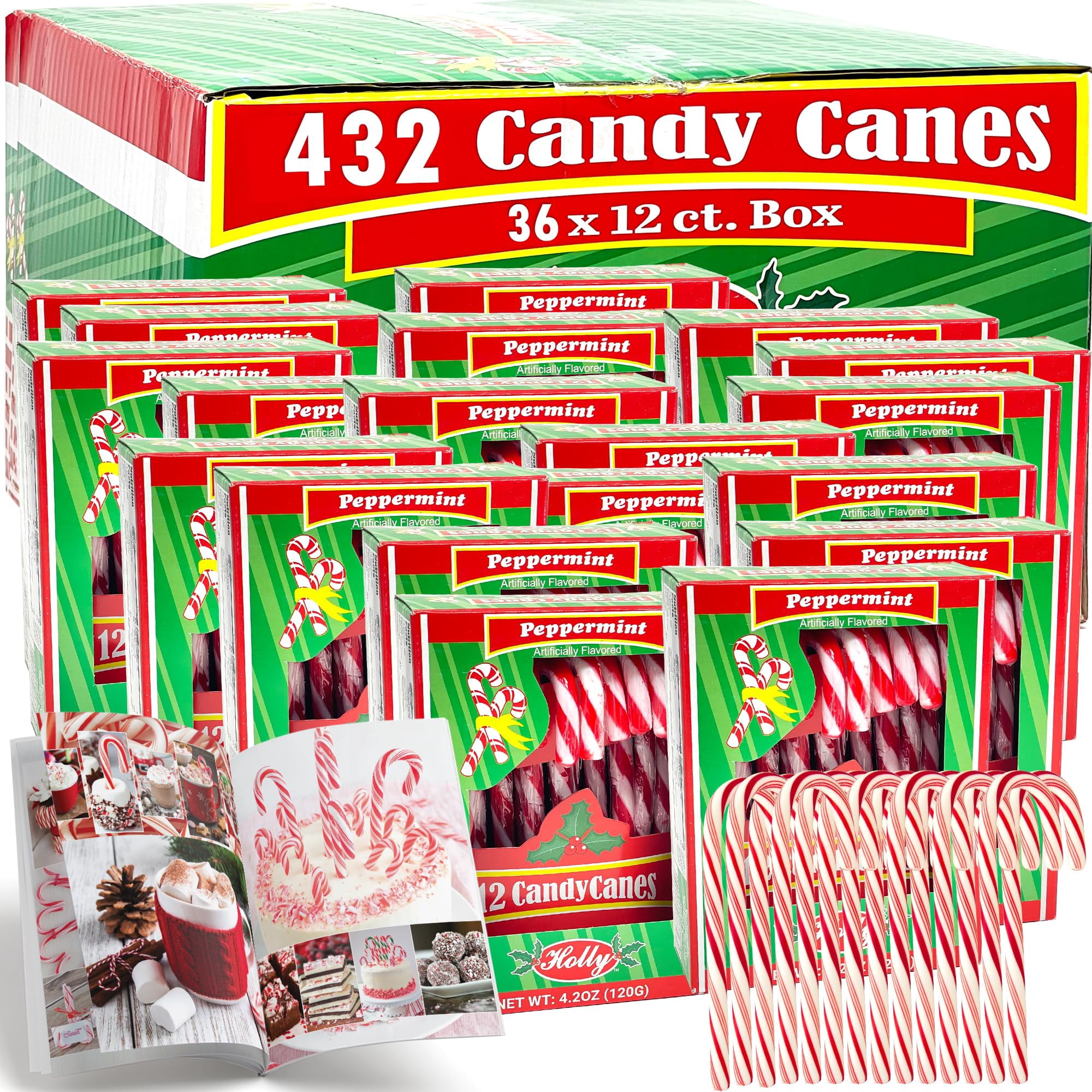 Candy Cane Peppermint Flavored | Red & White Stripes Individually ...