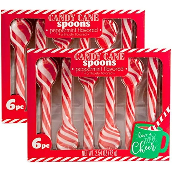 Candy Cane Peppermint Spoons  1 Doz, 2.54 Oz (Pack Of 2) - Set Of 2