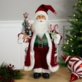 thumbnail image 1 of Northlight Candy Cane Santa Claus Christmas Figure - 18" - Red and White, 1 of 6