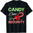 thumbnail image 1 of Candy Cane Security Funny Christmas Coquette Bow Candy Cane T-Shirt Shirts, 1 of 3
