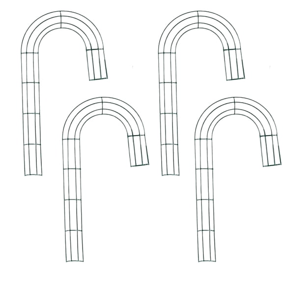 Candy Cane Shaped Wire Wreath Frame, Metal Wreath Forms J Letter Making Rings for DIY Christmas Thanksgiving New Year Holiday Home Decor Door Wall Garden Decoration 20.5-in. Set of 4