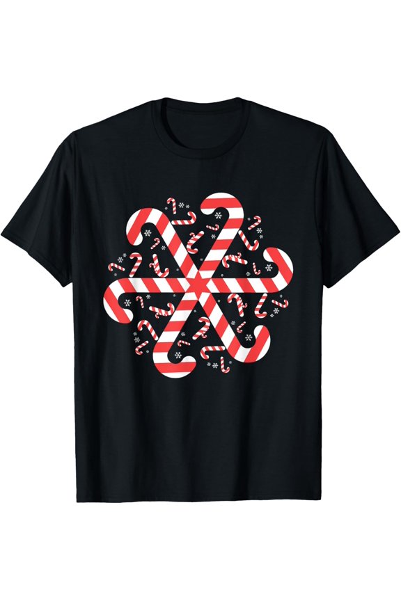 Christmas Snowflake Candy Cane T-Shirt