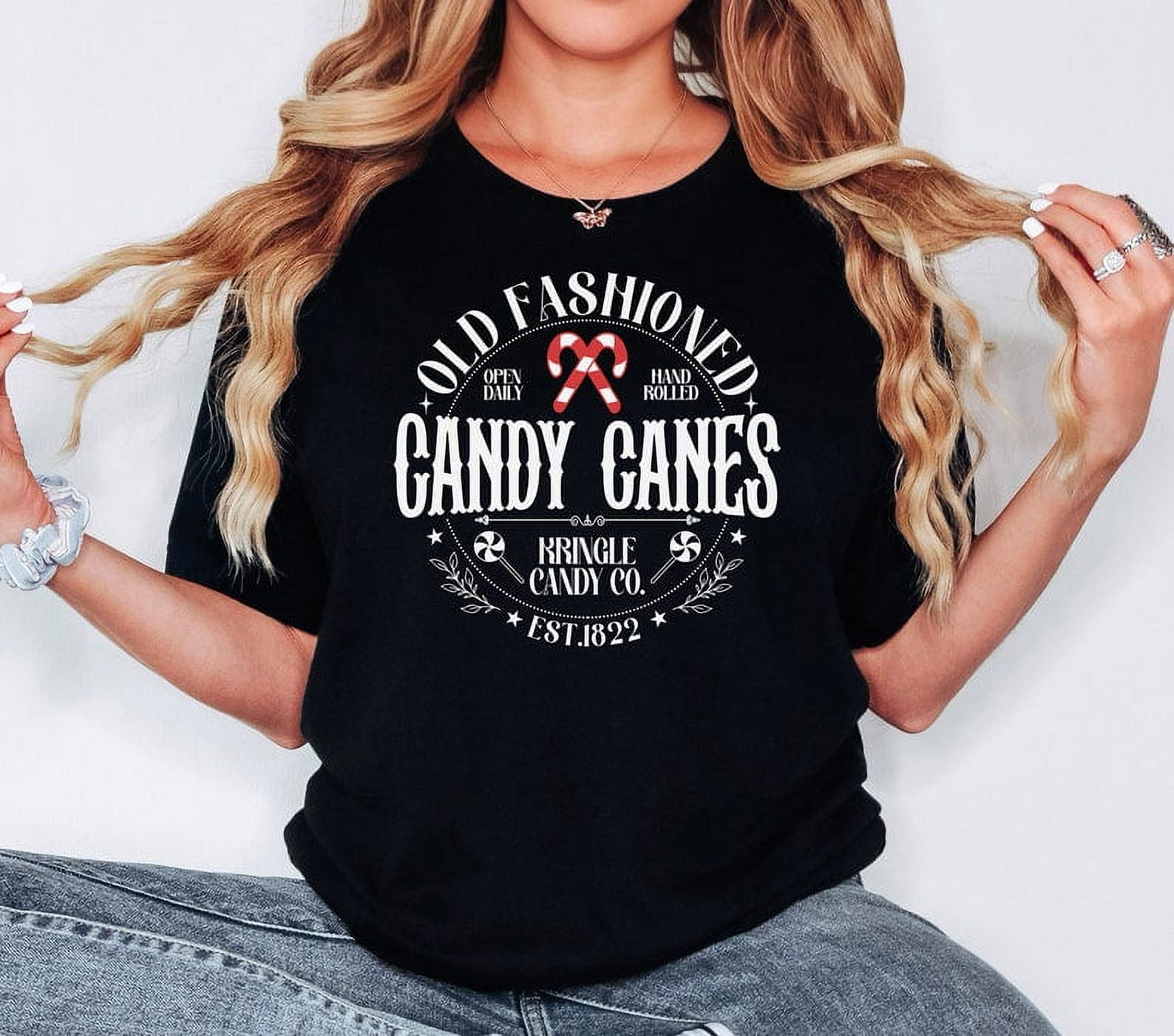 Candy Cane Shirt, North Pole Sweater, Retro Christmas Sweatshirt, Candy