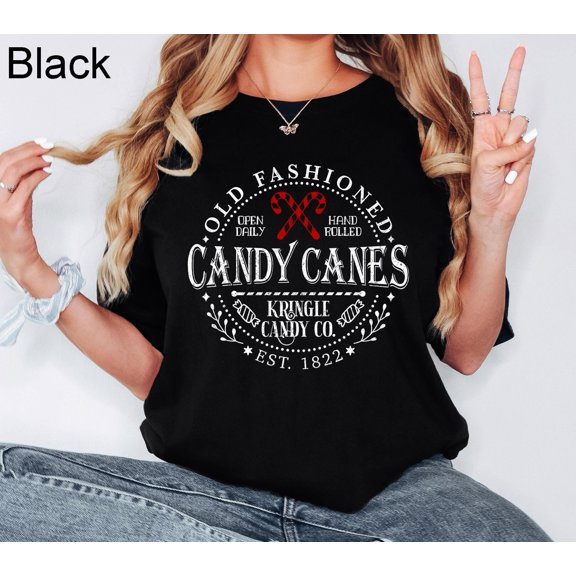 Candy Cane Shirt, North Pole T-Shirt, Retro Christmas T-Shirt, Candy Canes T-Shirt, Christ