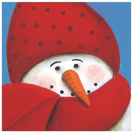 Candy Cane Snowman Paper Beverage Napkins 18 Per Pack