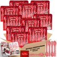 thumbnail image 1 of Candy Cane Spoon Peppermint Edible Stirring Stick 60 Pack | Individually Packed Hot Chocolate Cocoa Coffee Tea - Holiday Gift Christmas Stocking Stuffer Party Favor, 1 of 6