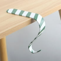 Candy Cane Stocking Hooks for Mantel, Heavy Duty Metal Mantel Stockings Hangers, Shelf Fireplace Garland Mantle Grips Set for Party Decor, Lightweight Metal Non-Slip Stocking Hangers