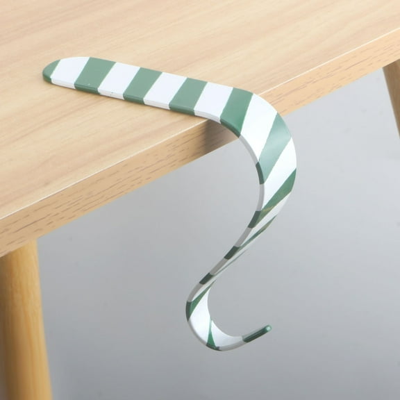 Candy Cane Stocking Hooks for Mantel, Heavy Duty Metal Mantel Stockings Hangers, Shelf Fireplace Garland Mantle Grips Set for Party Decor, Lightweight Metal Non-Slip Stocking Hangers