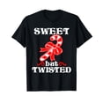 thumbnail image 1 of Candy Cane Sweet But Twisted Funny Christmas Short Sleeve T-Shirt, 1 of 5