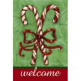 thumbnail image 1 of Candy Cane Welcome Garden Flag, 1 of 1