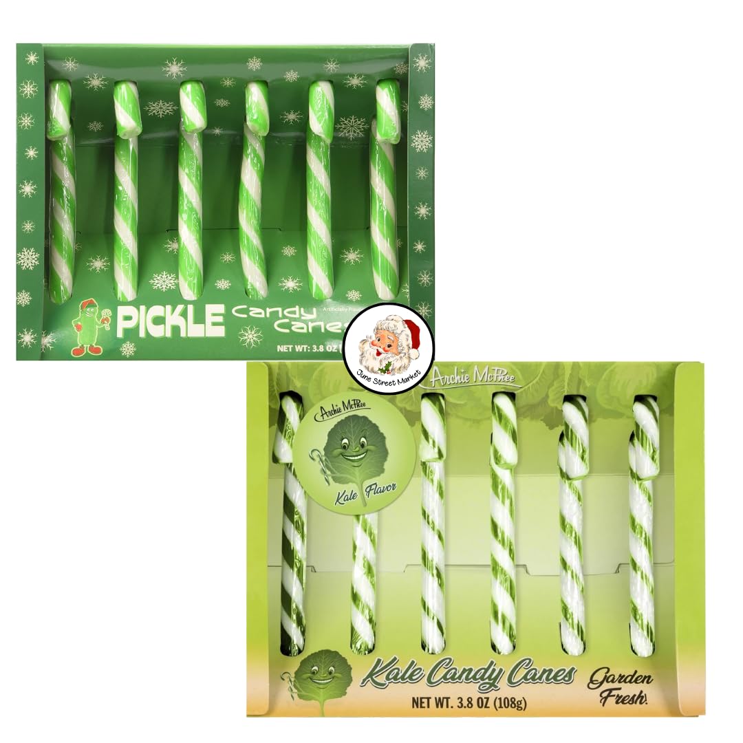 Candy Cane Wild & Wacky Flavored Christmas Variety 2 Pack Bundle Dill