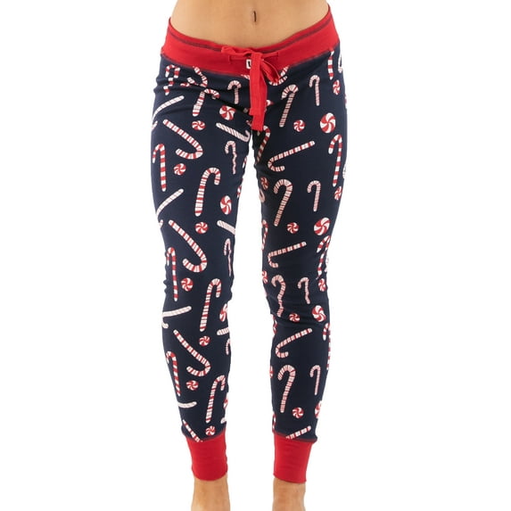 Candy Cane Women's Leggings and Tees, Pajama Separates, Cozy Loungewear for Women, Christmas (X-Small)