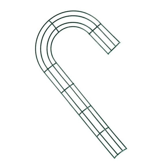 Candy Cane Wreath Frame, Metal J-Shaped Ring for DIY Christmas Decorations