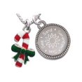 thumbnail image 1 of Candy Cane with Green Bow Sun Sea Sand Serenity Engraved Necklace, 1 of 1