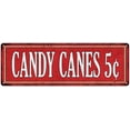 thumbnail image 1 of Candy Canes 5Â¢ Holiday Christmas Metal Sign 8x24 108240065004, 1 of 1