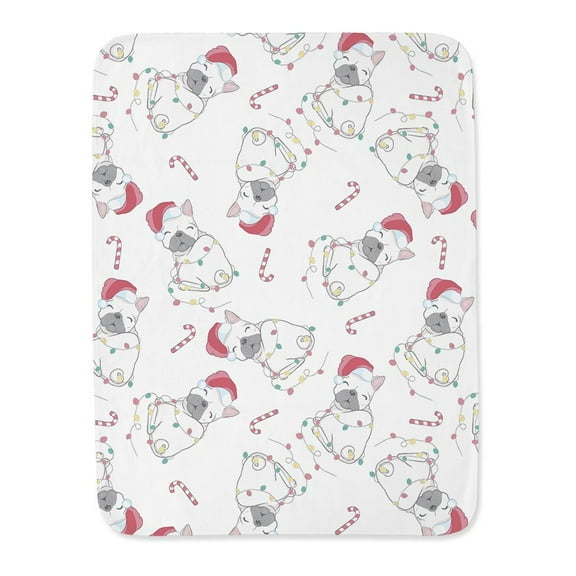 Candy Canes And Christmas Dogs Blanket -Image by Shutterstock,