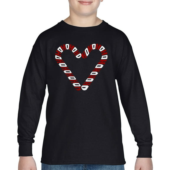Candy Canes - Boy's Word Art Long Sleeve T-Shirt