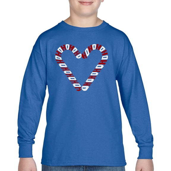 Candy Canes - Boy's Word Art Long Sleeve T-Shirt
