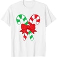 thumbnail image 1 of Candy Canes Christmas Shirt - Holiday Christmas Gift White Large, 1 of 5
