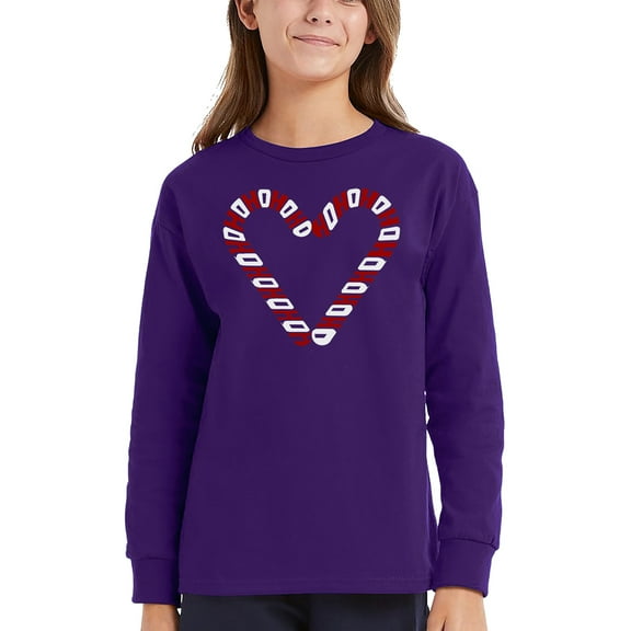 Candy Canes - Girl's Word Art Long Sleeve T-Shirt