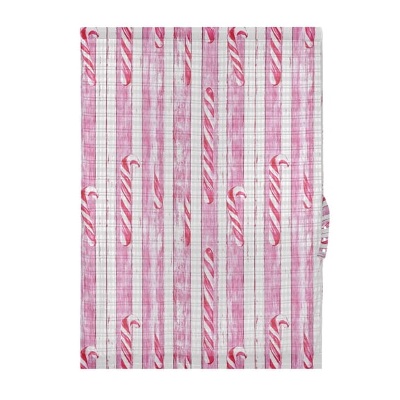 Candy Canes Pattern Door Curtain Blackout Thermal Insulated Door Side Curtain Panels Privacy 25x40in