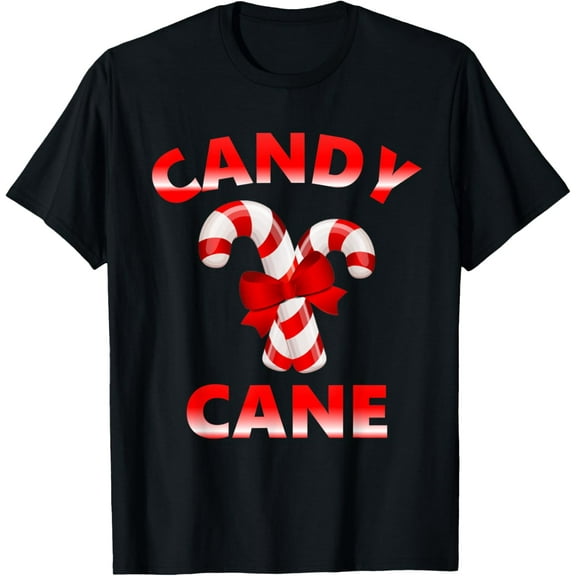 Candy Canes Red And White Christmas Candies Decorations T-Shirt men and women can wear, black, white, gifts