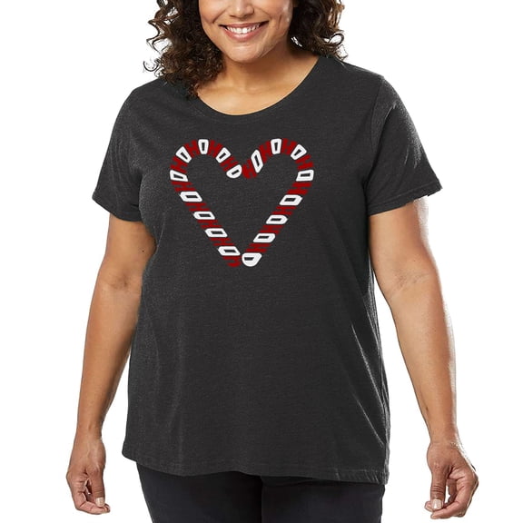 Candy Canes - Women's Plus Size Word Art T-Shirt