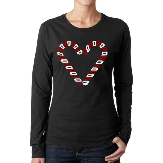 Candy Canes - Women's Word Art Long Sleeve T-Shirt