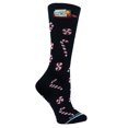 thumbnail image 1 of Candy Canes on Black Pocket Socks®, Womens, One Size, 1 of 6